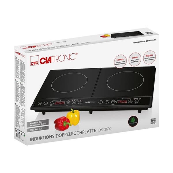Clatronic DKI 3609 dubbel induktionshäll Svart