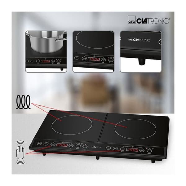Clatronic DKI 3609 dubbel induktionshäll Svart