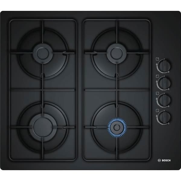Bosch Serie 2 POP6B6B80 gasspis - Glaskeramik - Svart - Rostfritt stål - 1000 W Svart