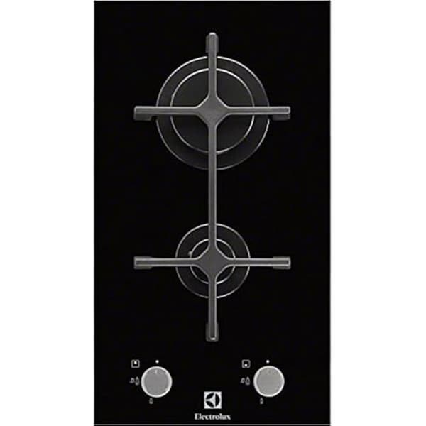 Gasolhäll - ELECTROLUX - EGC3322NVK - Svart glas - Knappkontroller - Integrerad tändare Svart