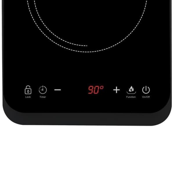 Induktionshäll, svart - 2000 W