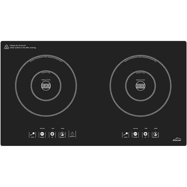 LACOR dubbel horisontell induktionshäll, 3500 W, 5,3 ton, järn, svart