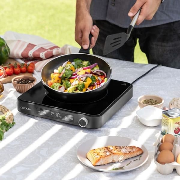Induktionshäll - CECOTEC - Full Magma Grill - 2000W - 10 Nivåer - Härdat Glas