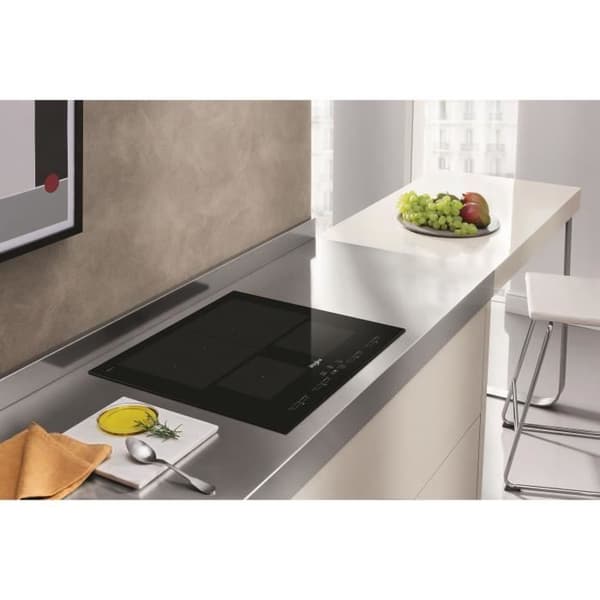 WHIRLPOOL SMO654OFBTIXL Induktionshäll - 4 zoner - 7400 B - L 65 x D 51 cm - Ixelium glasbeläggning - Svart