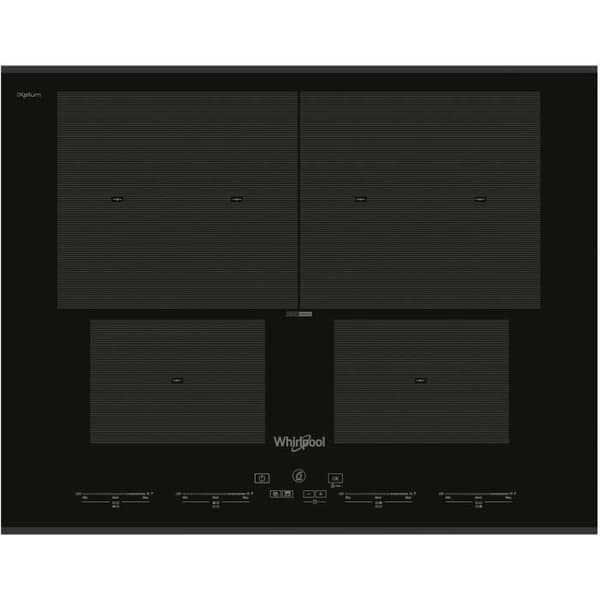 WHIRLPOOL SMO654OFBTIXL Induktionshäll - 4 zoner - 7400 B - L 65 x D 51 cm - Ixelium glasbeläggning - Svart