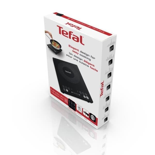 TEFAL IH210801 Everyday Slim Induktionshäll 45 mm tjock, 2100 W, 6 matlagningsprogram, Manuellt läge, Touch-gränssnitt