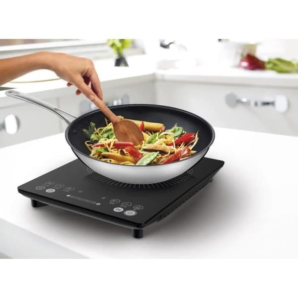 TEFAL IH210801 Everyday Slim Induktionshäll 45 mm tjock, 2100 W, 6 matlagningsprogram, Manuellt läge, Touch-gränssnitt
