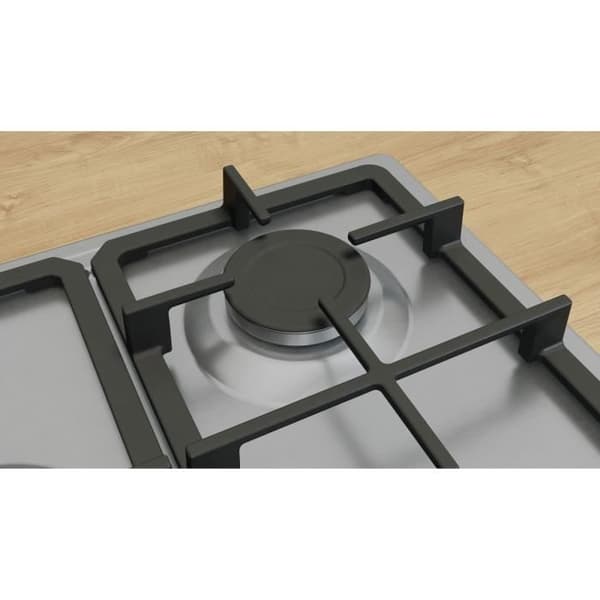Gaskokplatta - BOSCH Serie 4 - 5 brännare - 52 x 75 x 4,5 cm - PGQ7B5K90 - Rostfritt stål