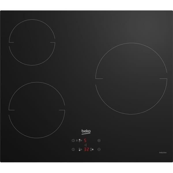 BEKO Glaskeramisk Spishäll - 3 Brännare - 60 cm - HIC63400 Svart