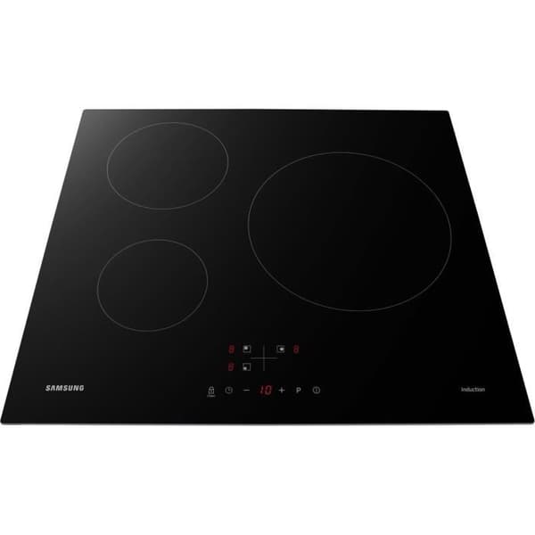 SAMSUNG NZ63M3NM1BB/UR - Induktionshäll - 3 områden - 7200 W - L59 x D57 cm - Glasbeläggning - Svart