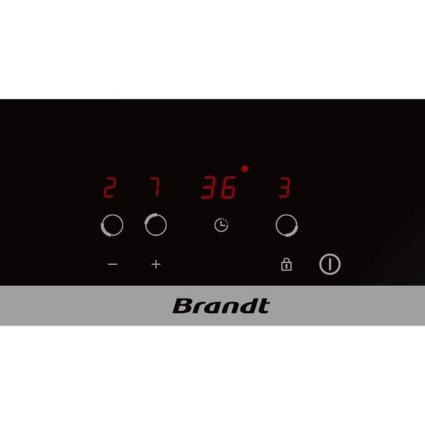BRANDT BPV6320 - Keramisk kogeplade - 3 zoner - 5300W - L60cm - Glasbelægning - Sort