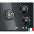 Miniatyrbillede 1 af 4: WHIRLPOOL AKT404NB Gaskomfur - 3 brændere - 6350W - L59 x D51cm - Hærdet glasbelægning - Sort