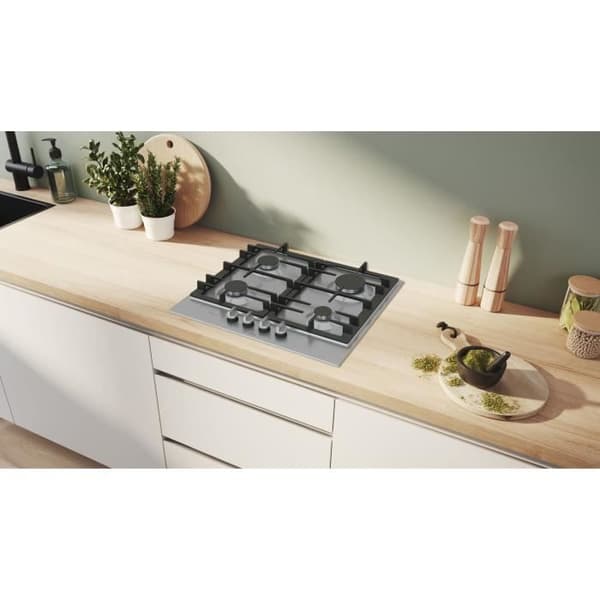 Kaasuliesi - BOSCH-sarja 6 - 4 poltinta - 52 x 58,2 x 4,5 cm - PCP6A5I90 - Ruostumaton teräs