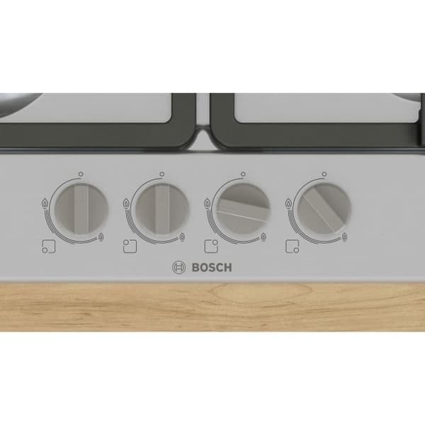 Gaskogeplade - BOSCH Serie 4 - 4 brændere - 52 x 58,2 x 4,5 cm - PGP6B5K90 - Rustfrit stål