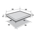 Miniatyrbild 5 av 5: SAUTER Induktionshäll - 4 brännare - L60 x D51 cm - SPI4664B - 7200W - Glasbeläggning - Svart