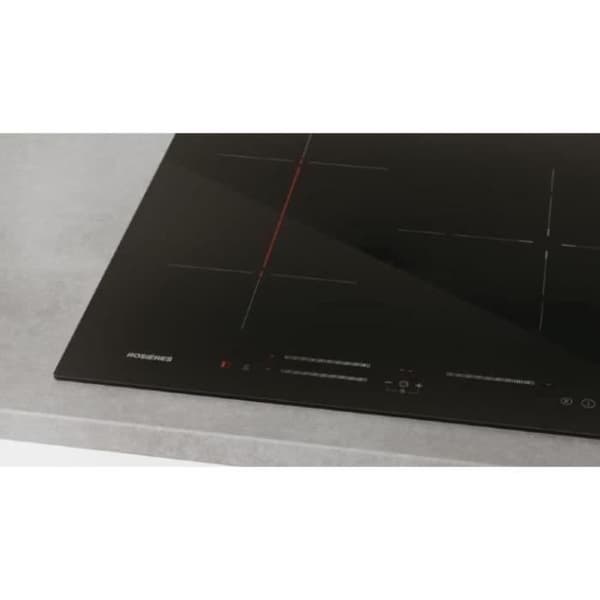ROSIERES induktionskogeplade - 3 brændere - 59 x 52 x 5,8 cm - RI633CBB