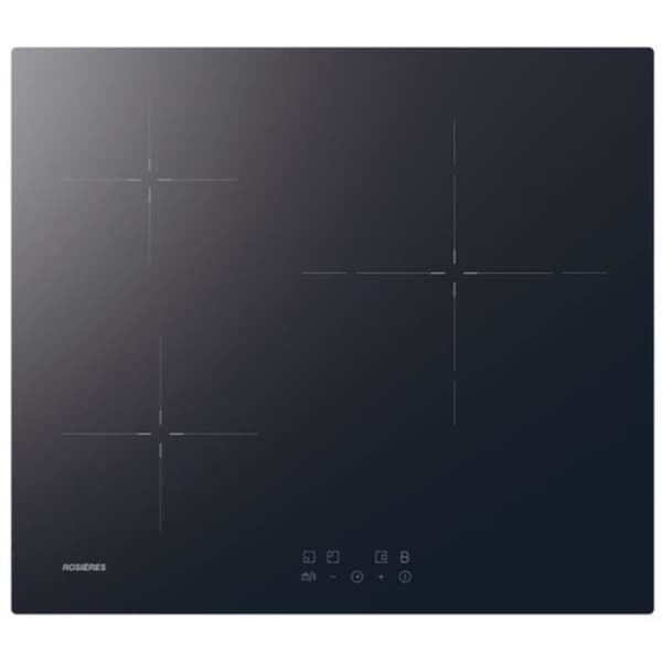 ROSIERES induktionskogeplade - 3 brændere - 59 x 52 x 5,8 cm - RI633CBB
