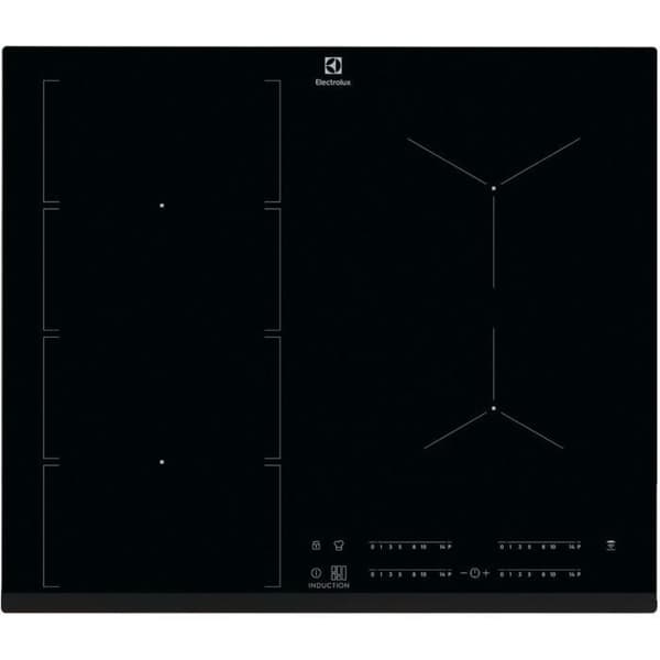 ELECTROLUX EIV654 FLEX - Induktionshäll - 4 brännare - 4 boosters - 7350W - L60 x D52 x H44cm - Glasbeläggning - Svart