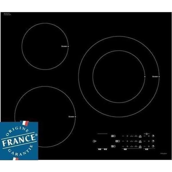 Induktionskogeplade - SAUTER - 3 zoner - 7200 W - L60 x D52 cm - Glasbelægning - Sort - SPI6300