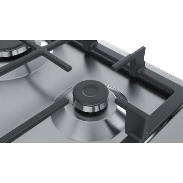 BOSCH - PGP6B5B90 - Gasbord - 4 brændere - 7500W - L58,2 cm x D52 cm - Rustfrit stål
