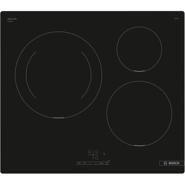 BOSCH induktionshäll - 3 brännare - 60 cm - PUJ611BB5E Svart