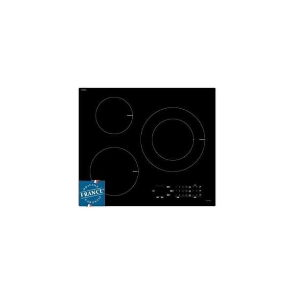 SAUTER induktionshäll - 3 zoner - 7200W - L60 x D52 cm - SPI5361B - Glasbeläggning - Svart