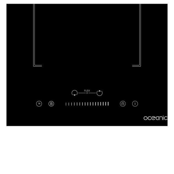 Indbygget induktions domino - OCEANIC - OCEATI2Z2BF - Flex 2 brændere - 3600 W - Sort