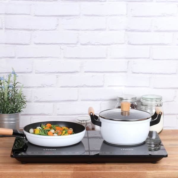 LIVOO DOC235 Yksittäinen induktioliesitaso - 22 cm - 60° - 240° - Musta