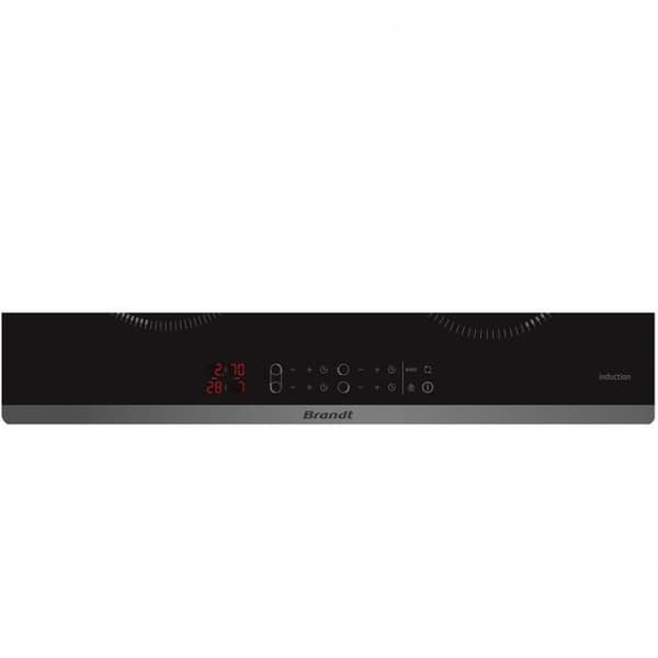 BRANDT induktionshäll - 4 zoner - L 58 x D 51 cm - 3600 W - Glasbeläggning - Svart - CPI6400B