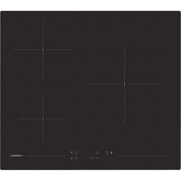 Keramisk spishäll - ROSIERES - 3 brännare - 5500 W - Touchkontroll - 59 x 52 cm - RKD73CT Svart
