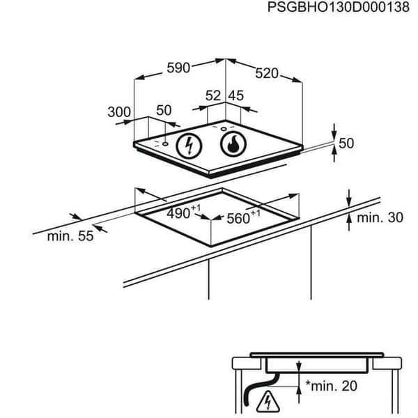 SAMSUNG induktionshäll - 4 zoner - L59 x D57 cm - NZ64M3NM1BB/UR