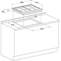 Miniatyrbillede 2 af 2: HOTPOINT PNN 641 IX - Gaskogeplade - 4 brændere - 8850 W - L 60 x D51 cm - Rustfri stålbelægning