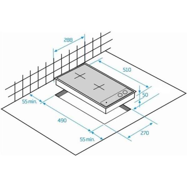 BEKO Induktionskogeplade - 2 brændere - L30 cm - HDMI32400DT