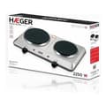 Miniatyrbild 2 av 3: Haeger Double Top Disc Electric Hob 2 Gasbrännare 2250W - Haeger - Grå