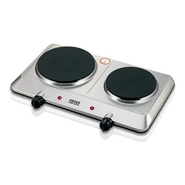 Haeger Double Top Disc Electric Hob 2 Gasbrännare 2250W - Haeger - Grå