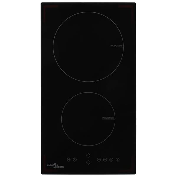 Induktionshäll med 2 plattor touchkontroll glas 3500 W