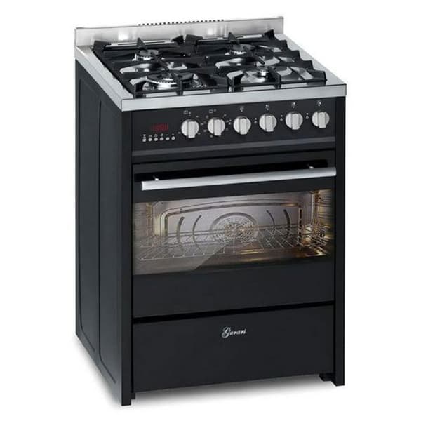 GURARI Gaskök med elektrisk ugn 60 L och kolfilterfläkt 60 cm, 1000m³/h GCH E 610 BL +GCh 462 BL 6 Prime