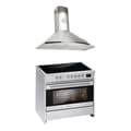 Miniatyrbild 1 av 4: GURARI Induktionsspis GCH E 913 X Induktionsspis 90 cm Spishäll 121L + GCH C 046 IS 9 Köksfläkt