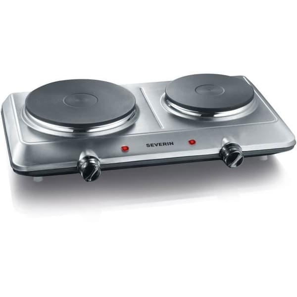 Bärbar spisplatta SEVERIN - K1014 - 2 gjutjärnsbrännare - 2500W