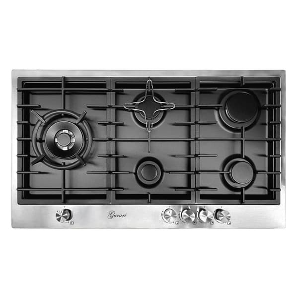 Gaskök TY905VPGC 90 cm, rostfritt stål - svart emalj, 4,0 kW WOK, 5 gaskranar, naturgas, FL.Gas