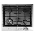 Miniatyrbild 1 av 4: Gurari TX 604 VTGL Gasoljekök 60 cm - Rostfritt stål/Svart 4 brännare, 4,0 kW Wok, självförsörjande