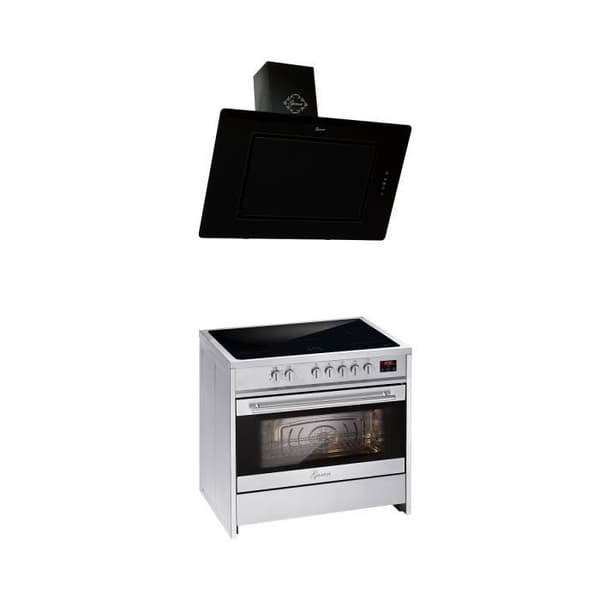 GURARI Induktionsspis GCH E 913 X Induktionsspis 90 cm Spis med 121L + köksfläkt 90 cm