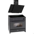 Miniatyrbild 1 av 4: GURARI Induktionsspis E 913 BL, Ugnsuteringsapparat 90 cm/121L + köksfläkt 90 cm