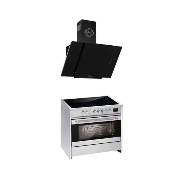 GURARI Induktionsspis GCH E 913 X Induktionsspis 90 cm Spis med 121L + köksfläkt 90 cm