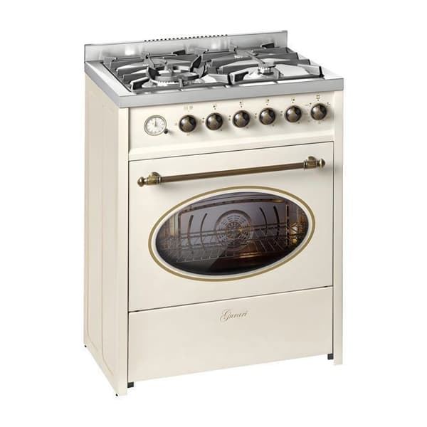 Gasspis retro gas el 60 cm naturgas Fl.Gas 4 Kw WOK, 8 funktioner E 614 Cr r