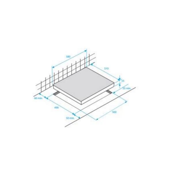 BEKO HDCG 32220 FX gasspis - Rostfritt stål - 2 brännare - 3900 W