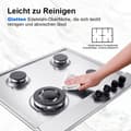 Miniatyrbillede 4 af 4: Indbygget gaskogeplade, 4 brænder design, holdbart rustfrit stål, elektronisk tænding