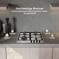 Miniatyrbillede 2 af 4: Indbygget gaskogeplade, 4 brænder design, holdbart rustfrit stål, elektronisk tænding
