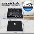 Miniatyrbillede 3 af 4: Glaskeramisk Indbygningsgasblus, 4 Brennere, Elektronisk Tænding, Kompakt Design