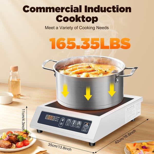 Sähkökäyttöinen induktiokeitin, 3500W teho, 24H ajastintoiminto,Ei